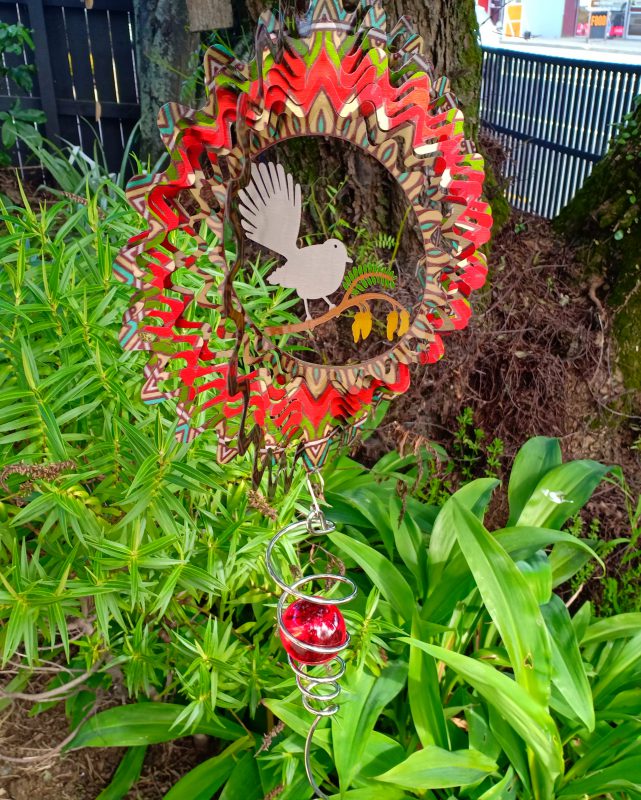 Coloured Fantail Wind Spinner - Selao Home and Garden Art